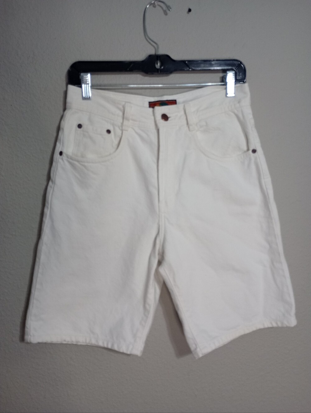 Vintage 80s 90s Structure High Waisted Denim Bermuda Shorts